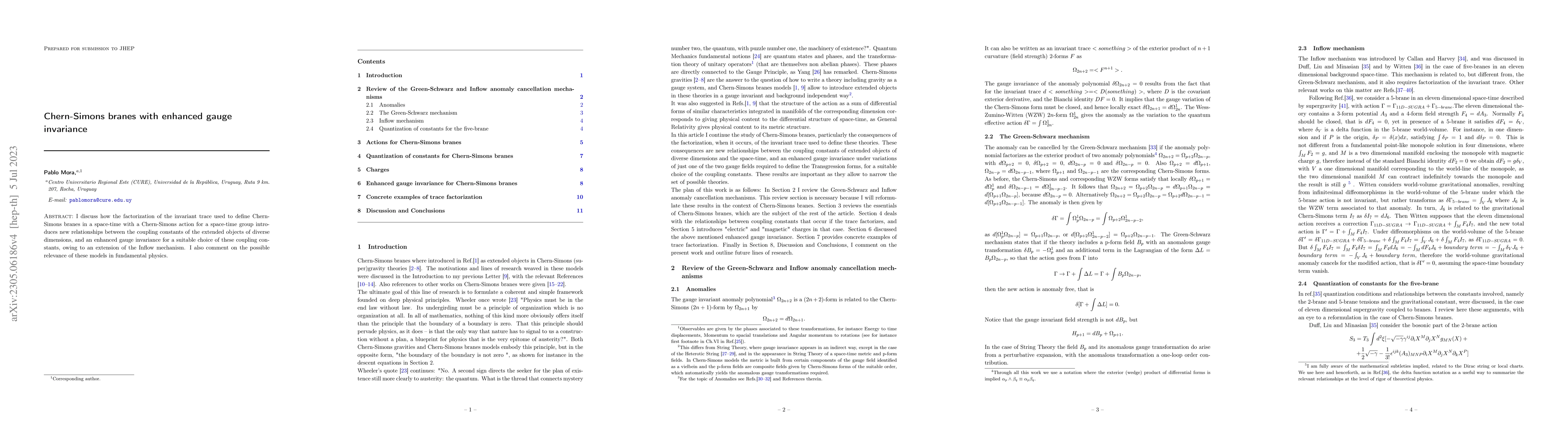 Thumbnail for Chern-Simons Branes with enhanced gauge invariance
