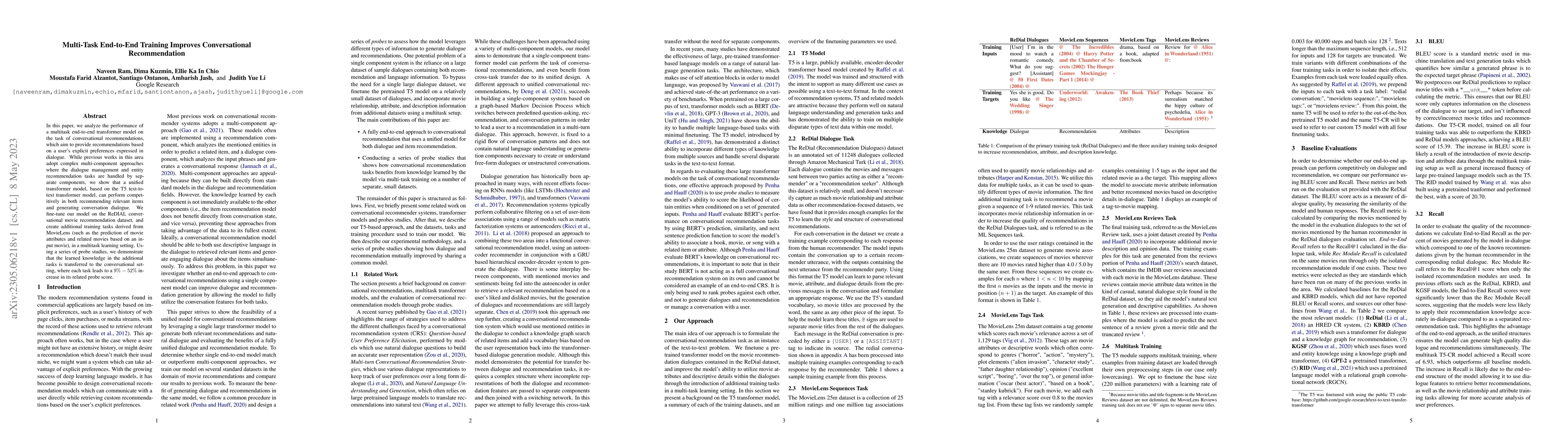 Thumbnail for Multi-Task End-to-End Training Improves Conversational Recommendation