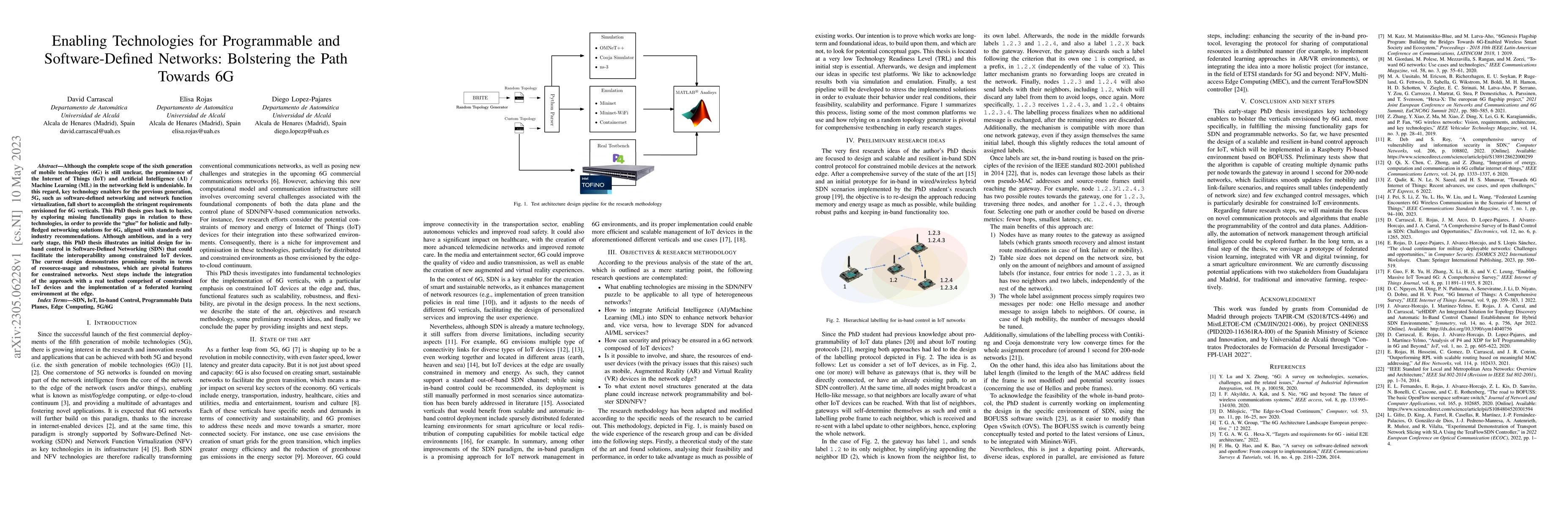 Thumbnail for Enabling Technologies for Programmable and Software-Defined Networks:
  Bolstering the Path Towards 6G