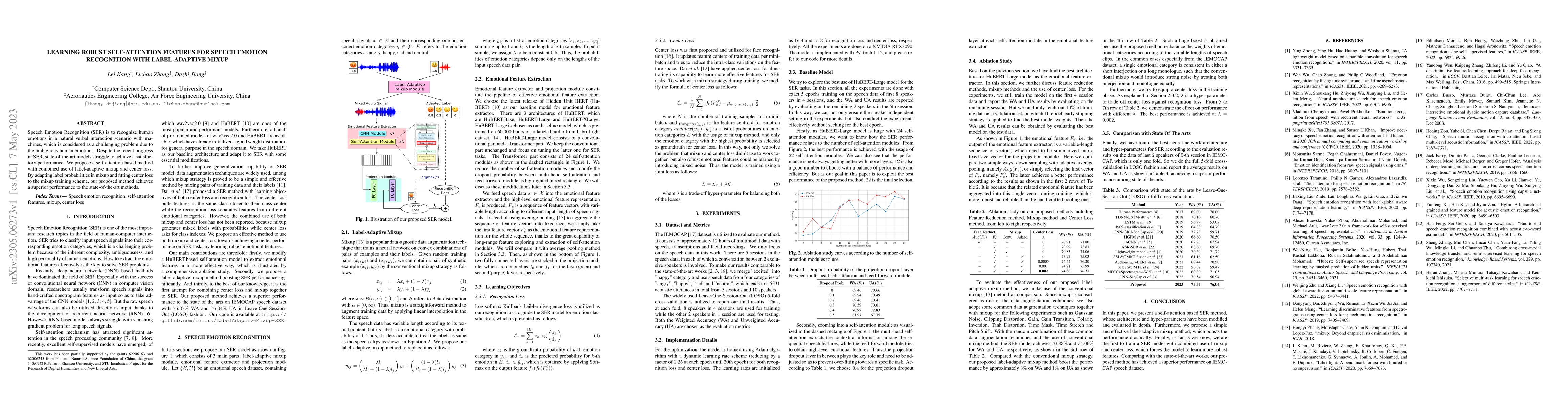 Thumbnail for Learning Robust Self-attention Features for Speech Emotion Recognition
  with Label-adaptive Mixup
