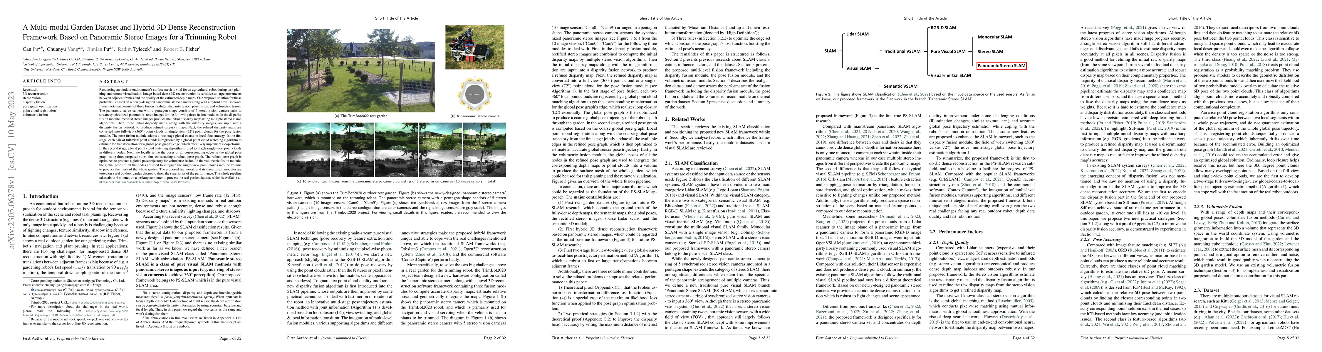Thumbnail for A Multi-modal Garden Dataset and Hybrid 3D Dense Reconstruction
  Framework Based on Panoramic Stereo Images for a Trimming Robot