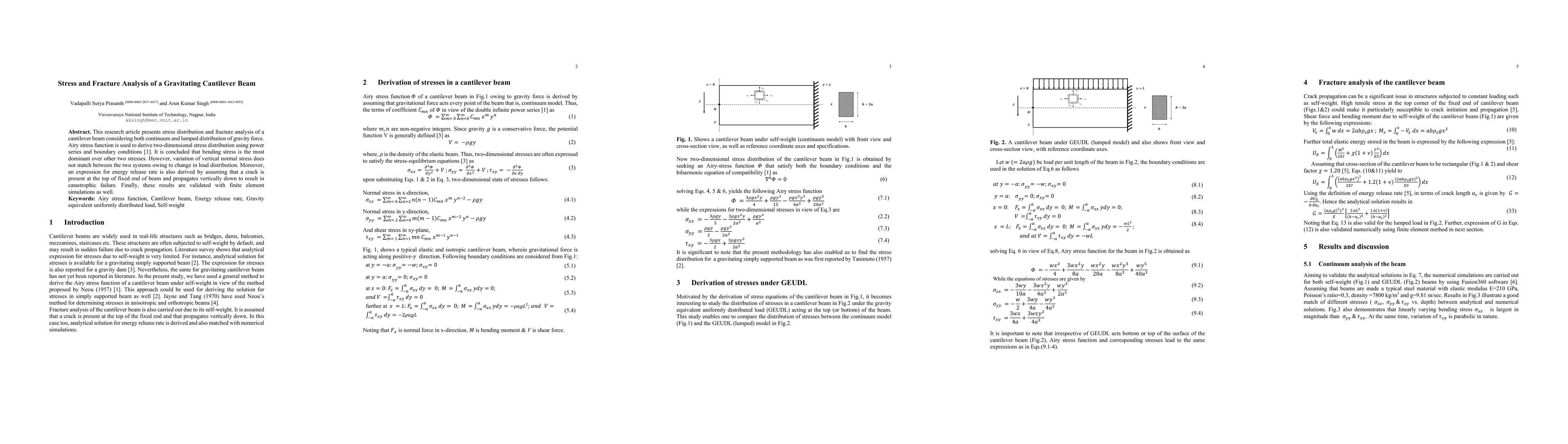 Thumbnail for Stress and Fracture Analysis of a Gravitating Cantilever Beam