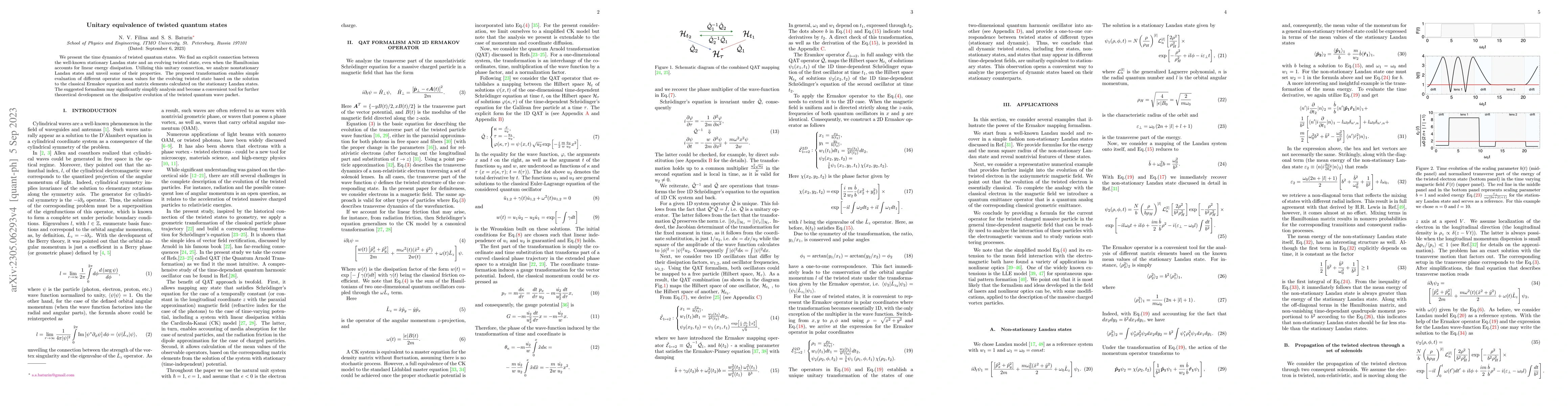 Thumbnail for Unitary equivalence of twisted quantum states