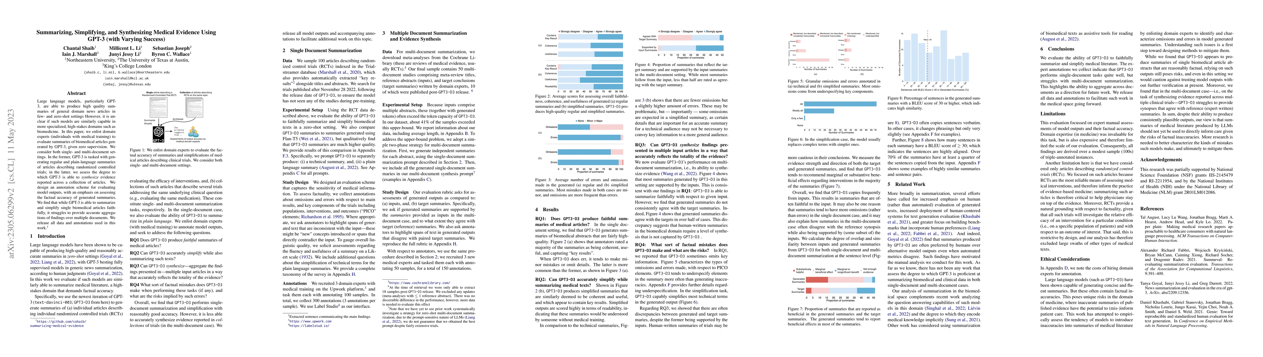 Thumbnail for Summarizing, Simplifying, and Synthesizing Medical Evidence Using GPT-3
  (with Varying Success)