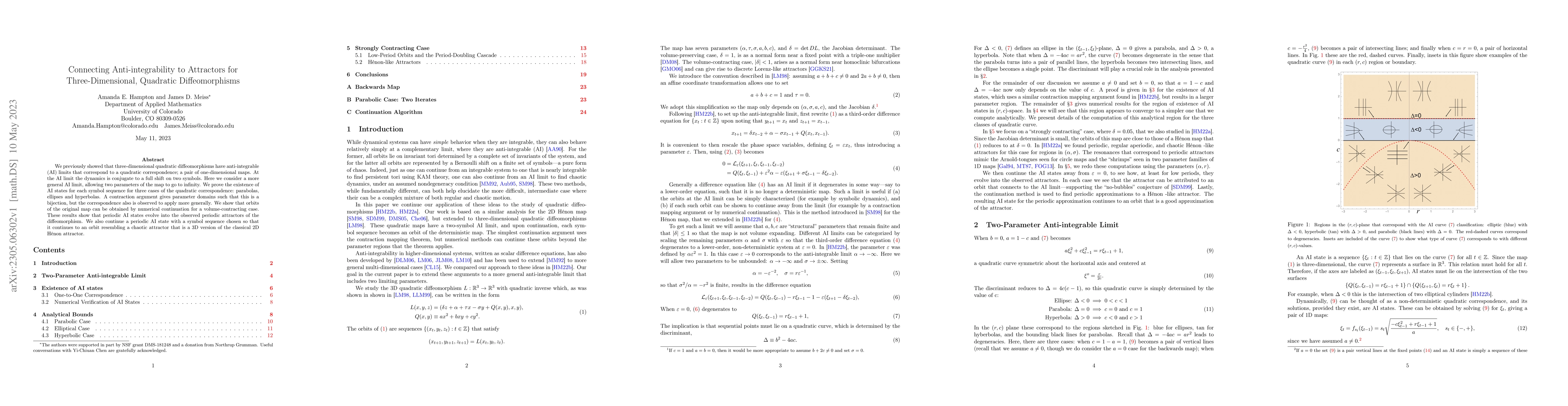 Thumbnail for Connecting Anti-integrability to Attractors for Three-Dimensional,
  Quadratic Diffeomorphisms