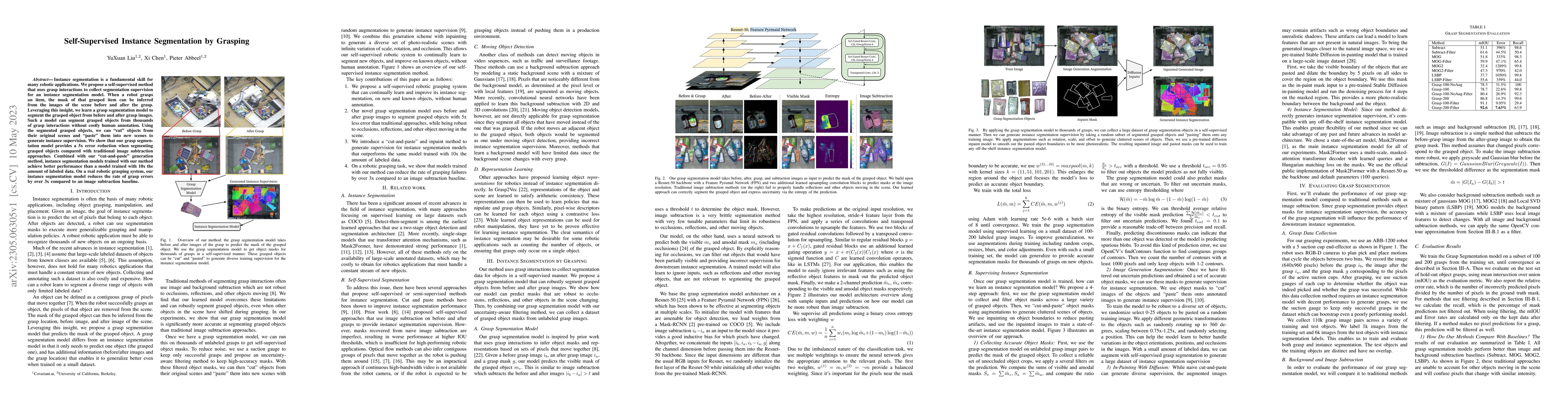 Thumbnail for Self-Supervised Instance Segmentation by Grasping