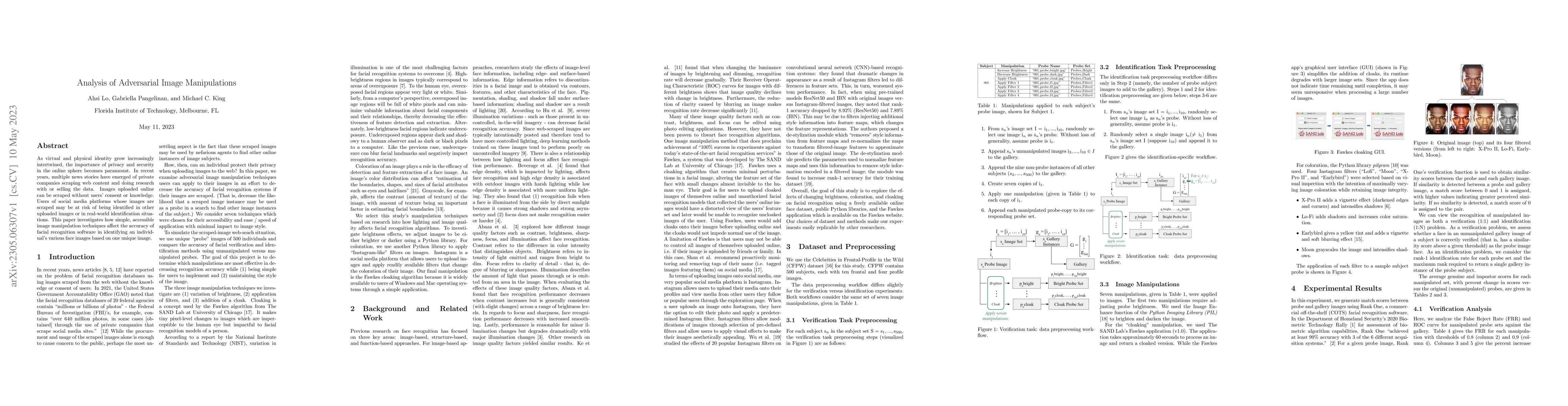 Thumbnail for Analysis of Adversarial Image Manipulations