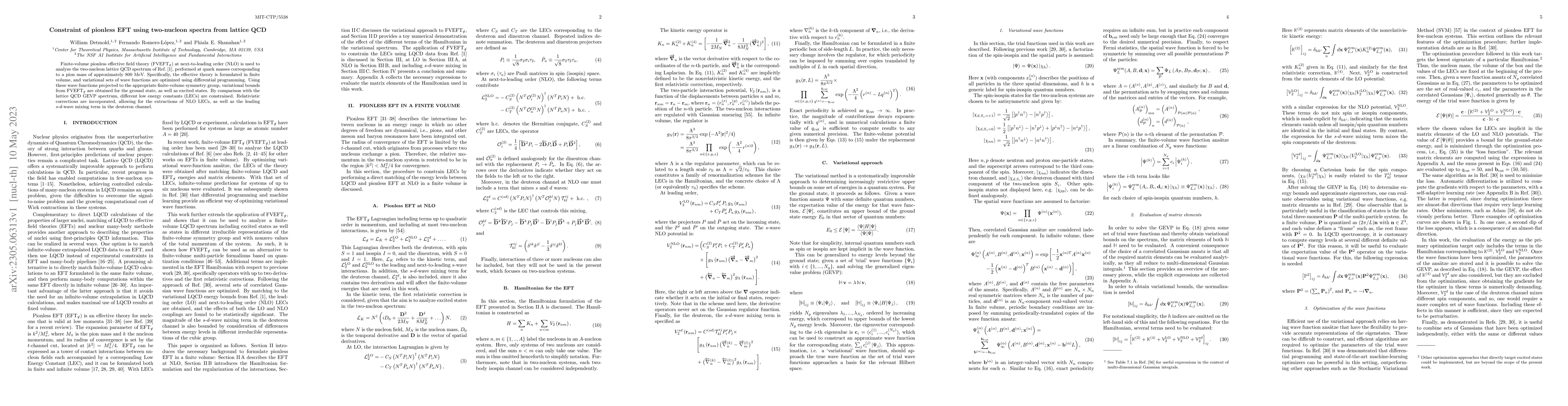 Thumbnail for Constraint of pionless EFT using two-nucleon spectra from lattice QCD