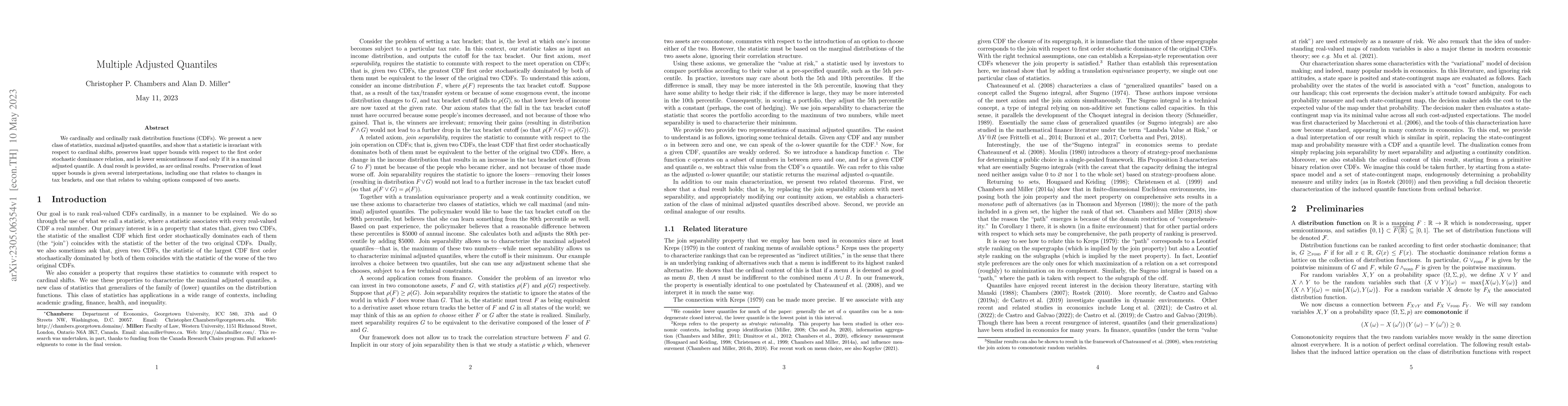 Thumbnail for Multiple Adjusted Quantiles