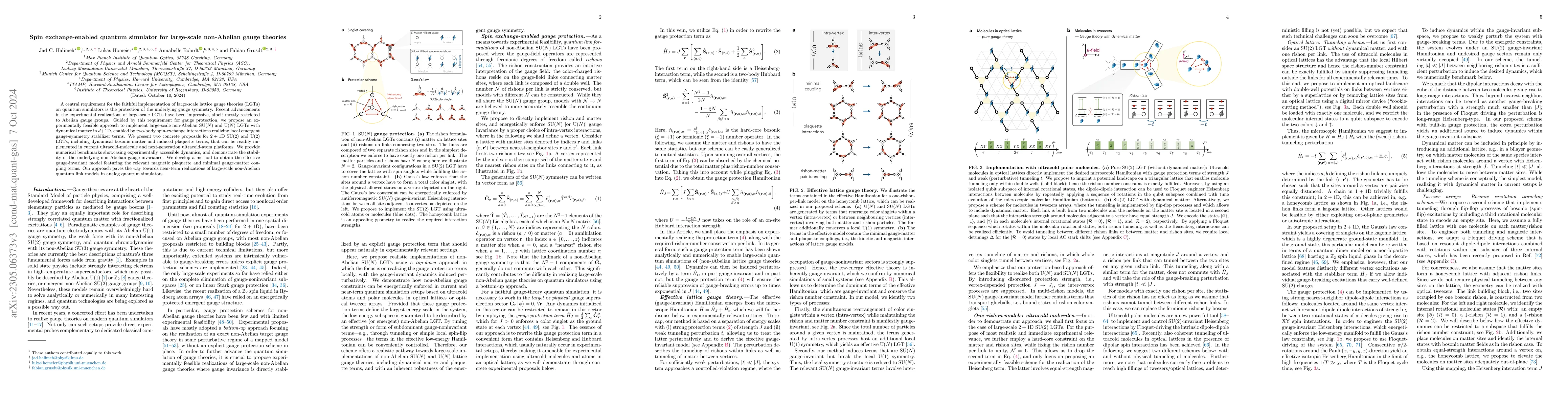 Thumbnail for Spin exchange-enabled quantum simulator for large-scale non-Abelian
  gauge theories
