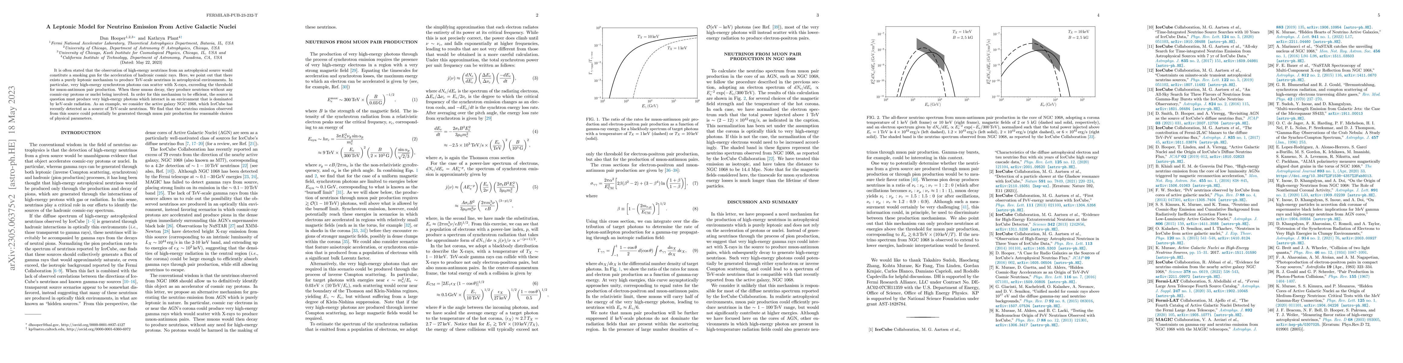 Thumbnail for A Leptonic Model for Neutrino Emission From Active Galactic Nuclei