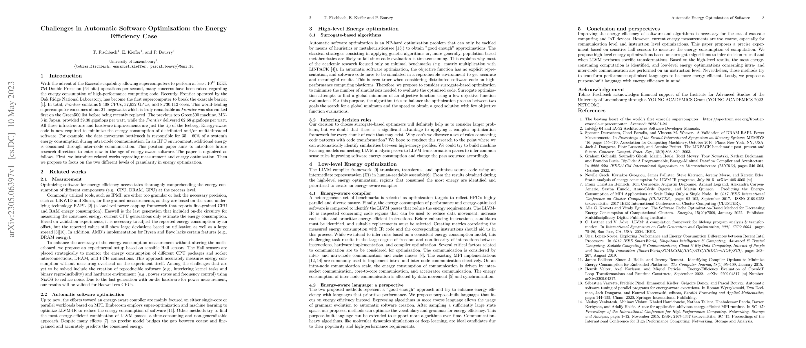 Thumbnail for Challenges in Automatic Software Optimization: the Energy Efficiency
  Case