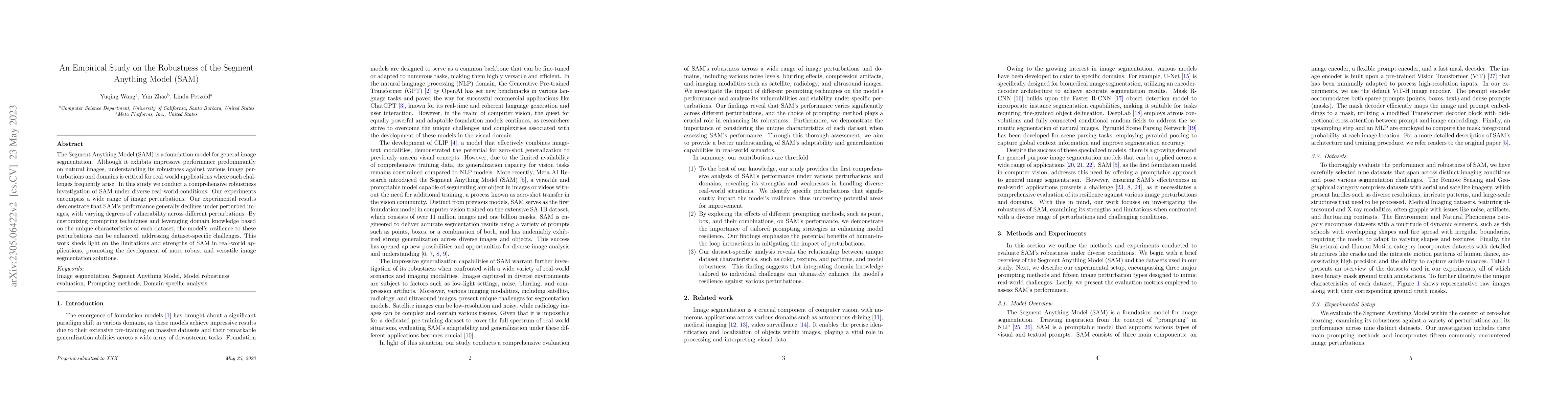 Thumbnail for An Empirical Study on the Robustness of the Segment Anything Model (SAM)