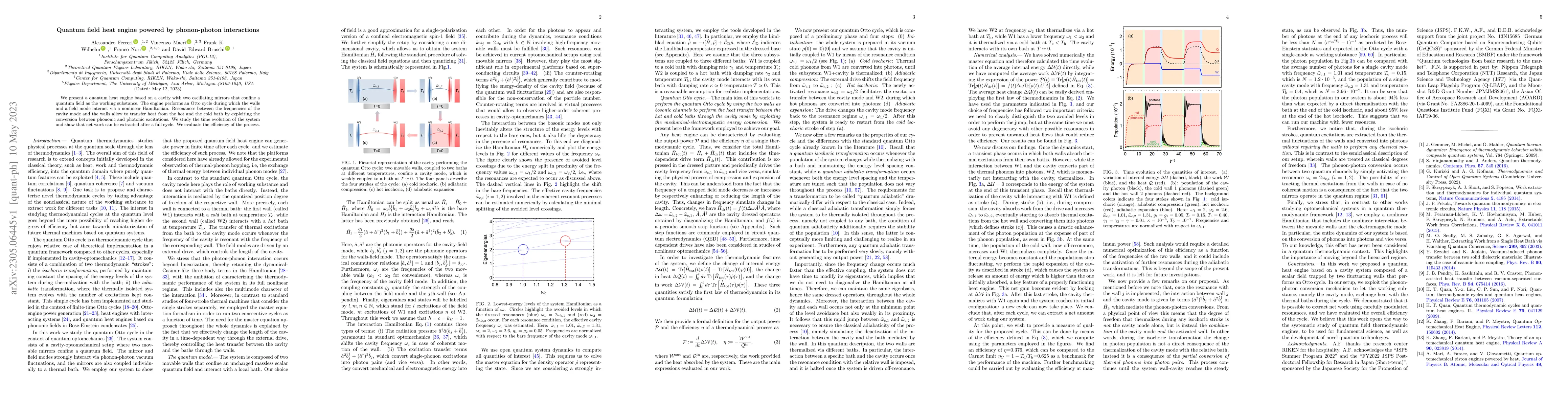Thumbnail for Quantum field heat engine powered by phonon-photon interactions