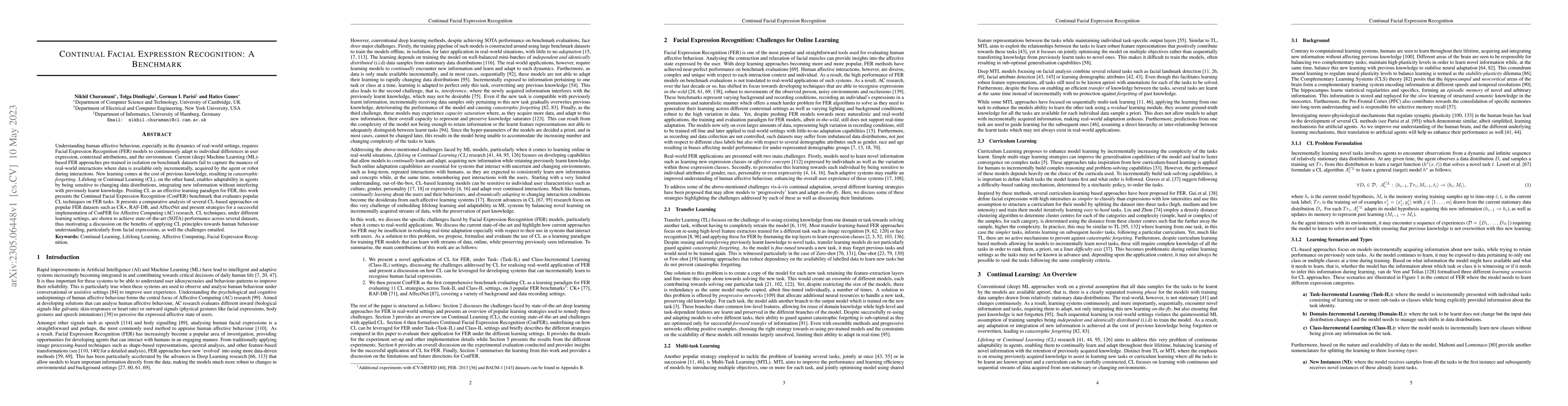 Thumbnail for Continual Facial Expression Recognition: A Benchmark