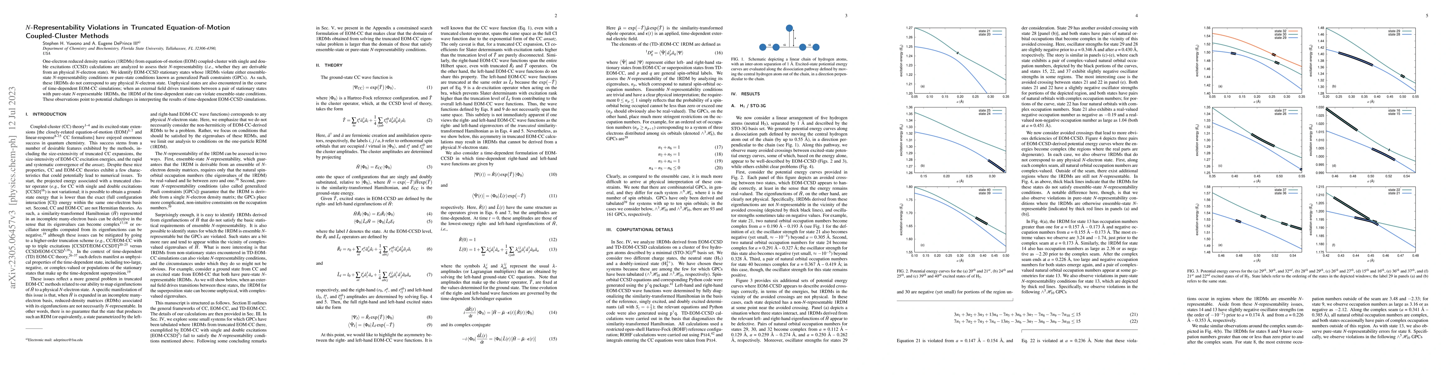 Thumbnail for N-Representability Violations in Truncated Equation-of-Motion
  Coupled-Cluster Methods