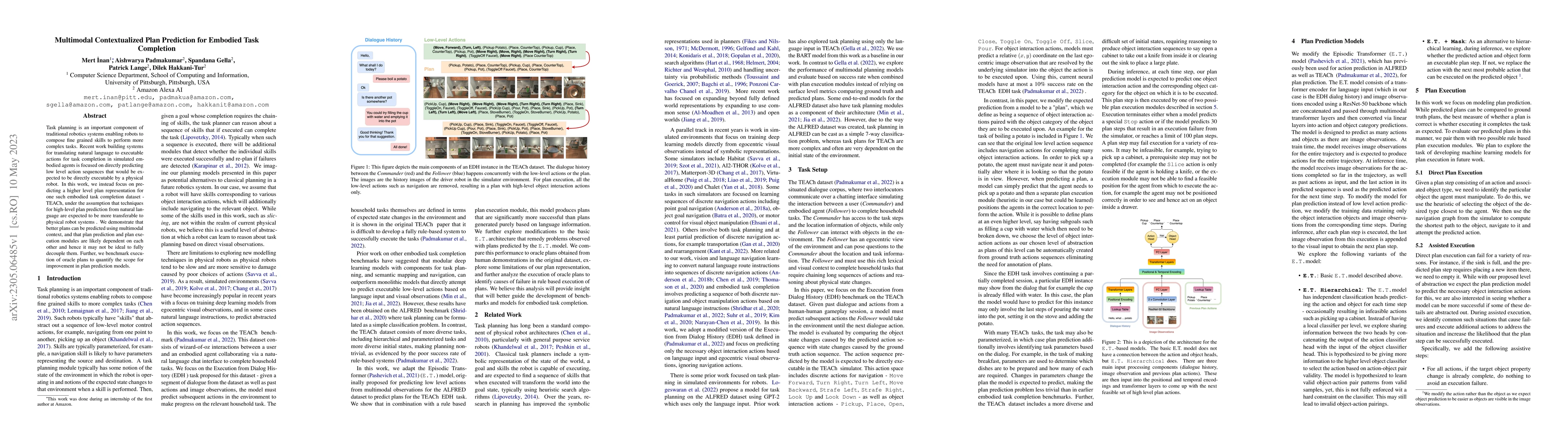 Thumbnail for Multimodal Contextualized Plan Prediction for Embodied Task Completion