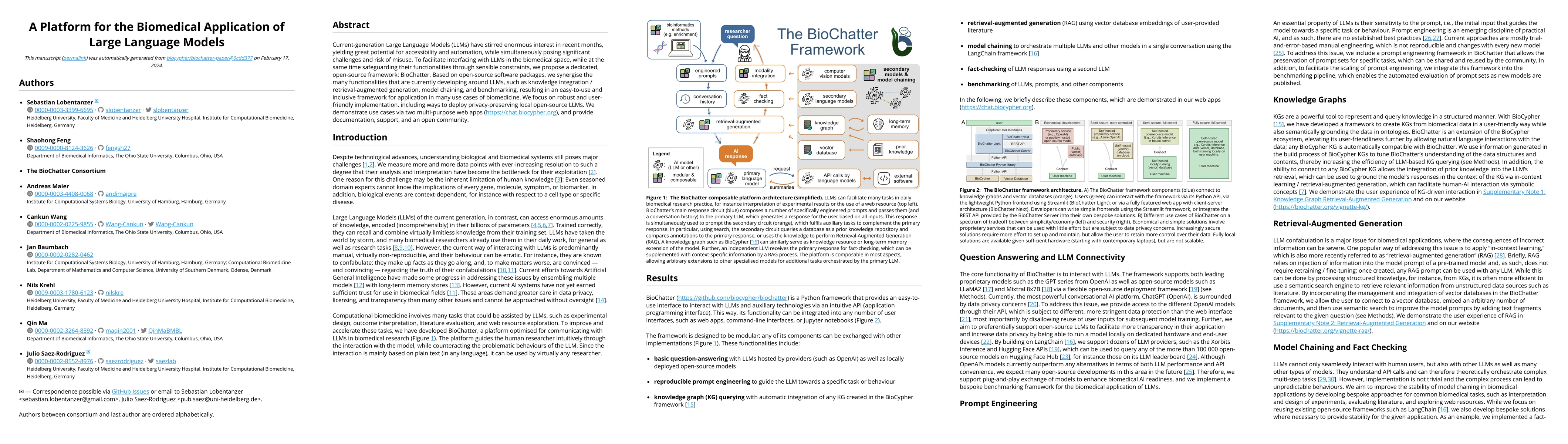 Thumbnail for A Platform for the Biomedical Application of Large Language Models