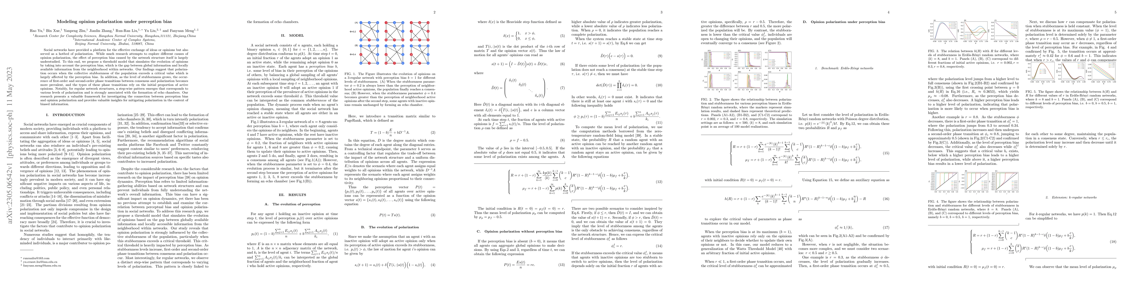 Thumbnail for Modeling opinion polarization under perception bias