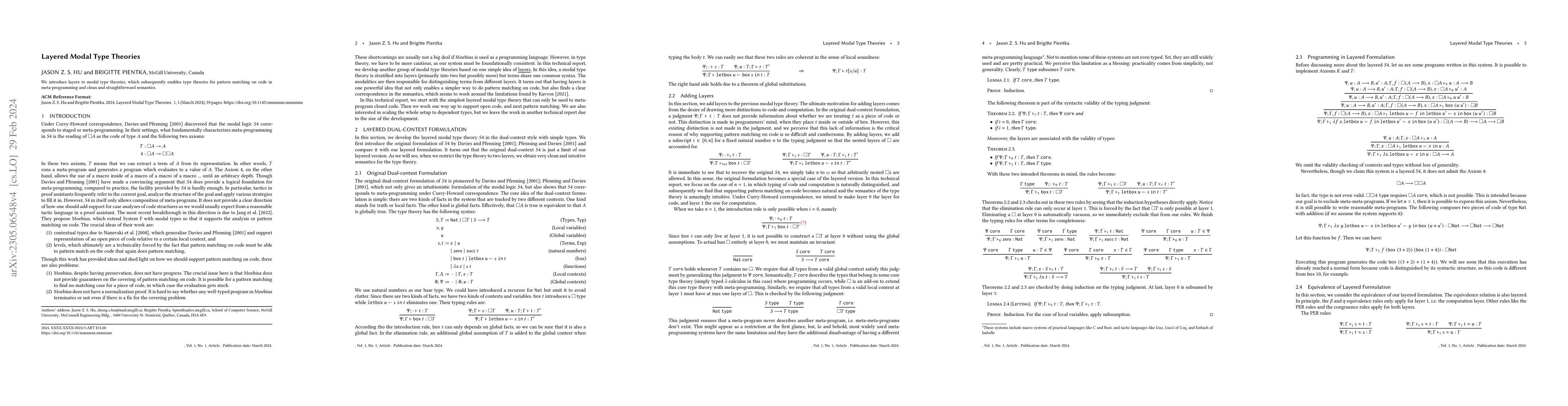 Thumbnail for Layered Modal Type Theories