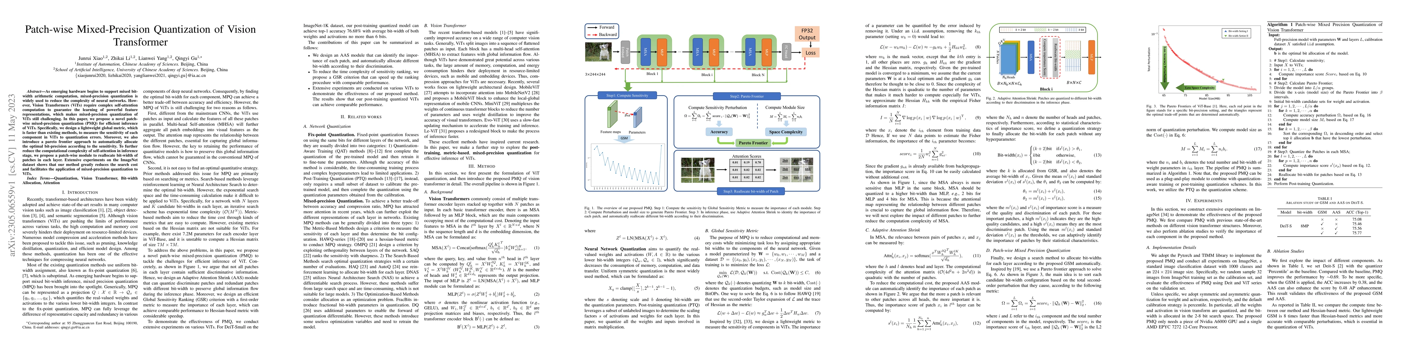 Thumbnail for Patch-wise Mixed-Precision Quantization of Vision Transformer