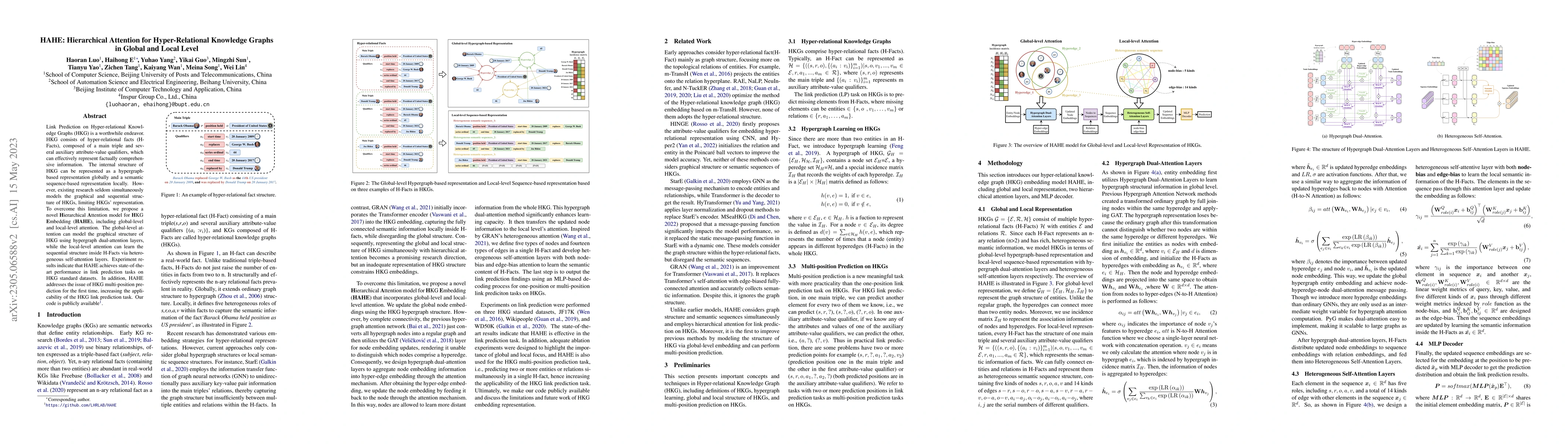Thumbnail for HAHE: Hierarchical Attention for Hyper-Relational Knowledge Graphs in
  Global and Local Level