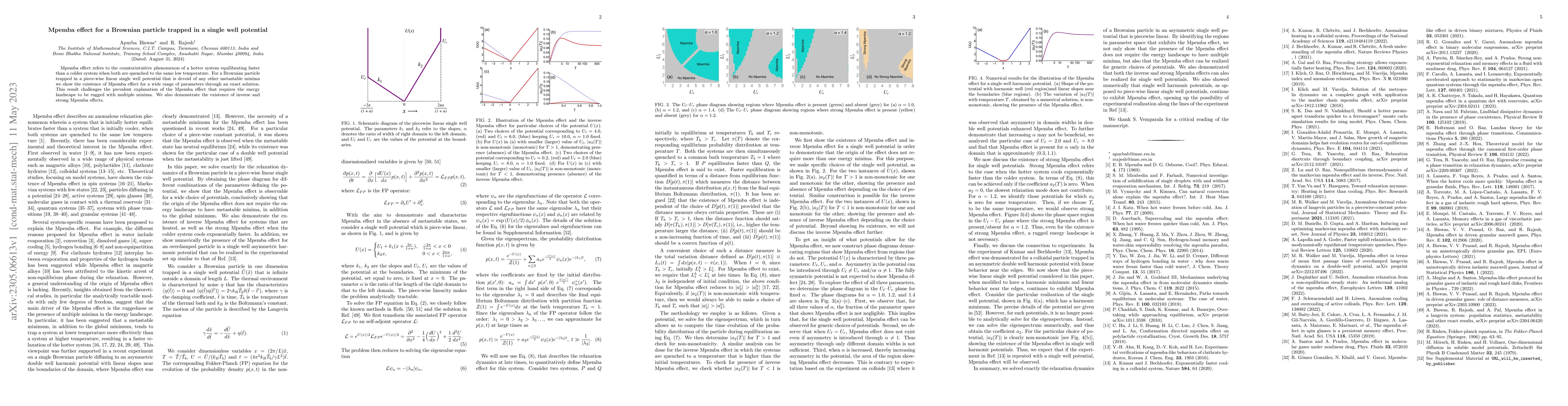 Thumbnail for Mpemba effect for a Brownian particle trapped in a single well potential
