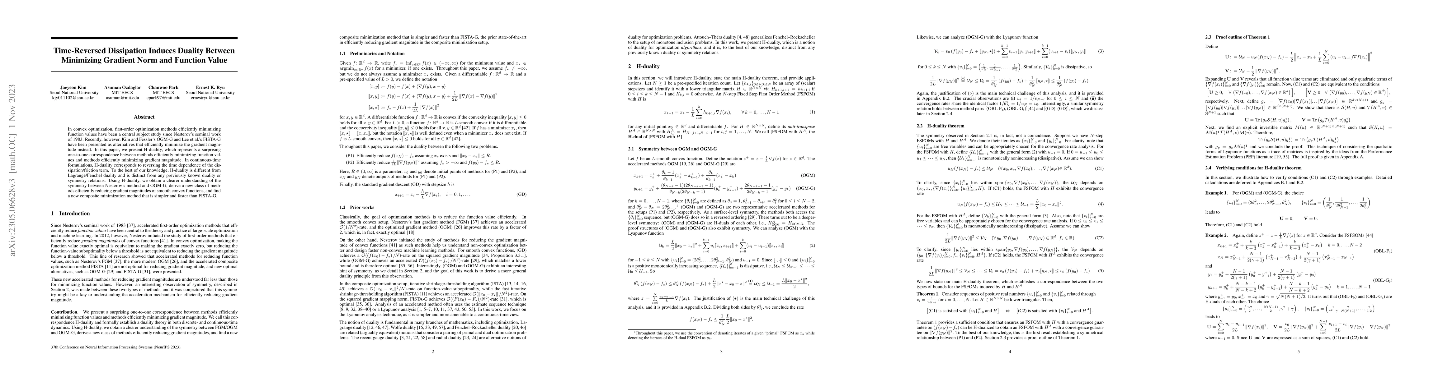 Thumbnail for Time-Reversed Dissipation Induces Duality Between Minimizing Gradient
  Norm and Function Value