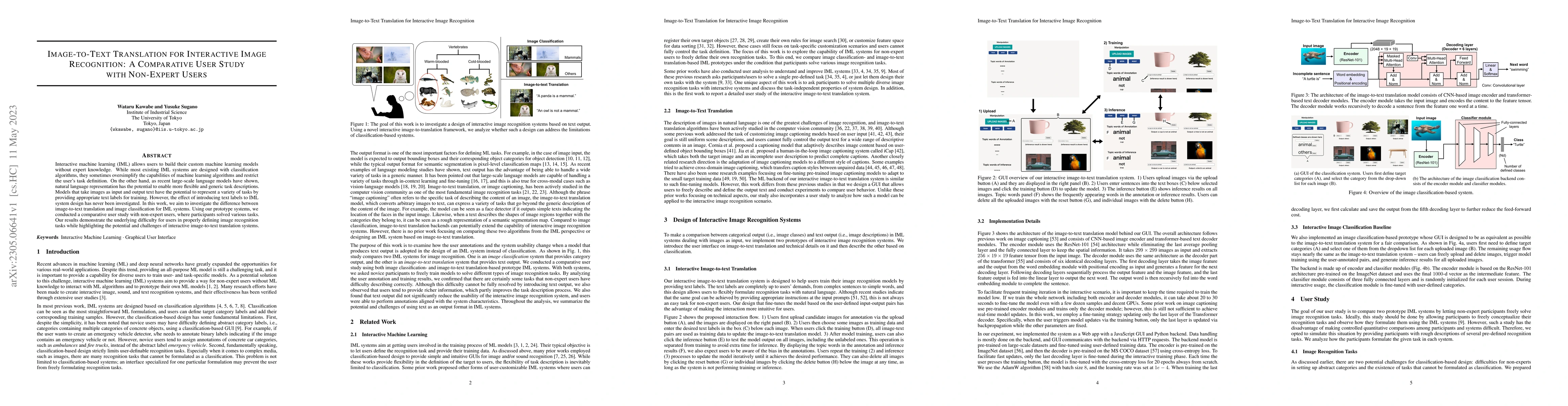Thumbnail for Image-to-Text Translation for Interactive Image Recognition: A
  Comparative User Study with Non-Expert Users