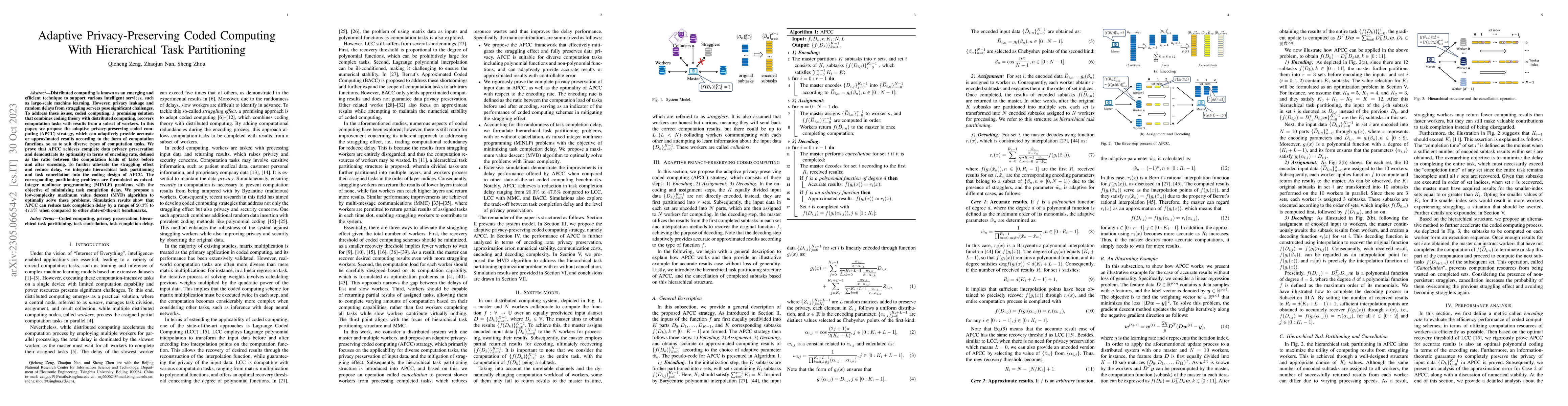 Thumbnail for Adaptive Privacy-Preserving Coded Computing With Hierarchical Task
  Partitioning