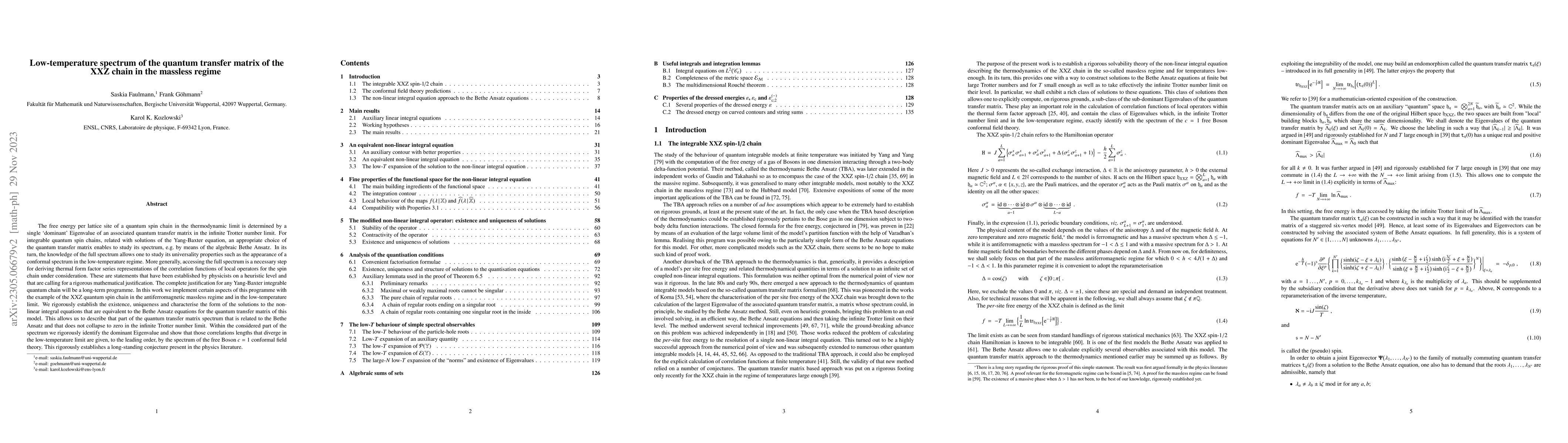 Thumbnail for Low-temperature spectrum of the quantum transfer matrix of the XXZ chain
  in the massless regime