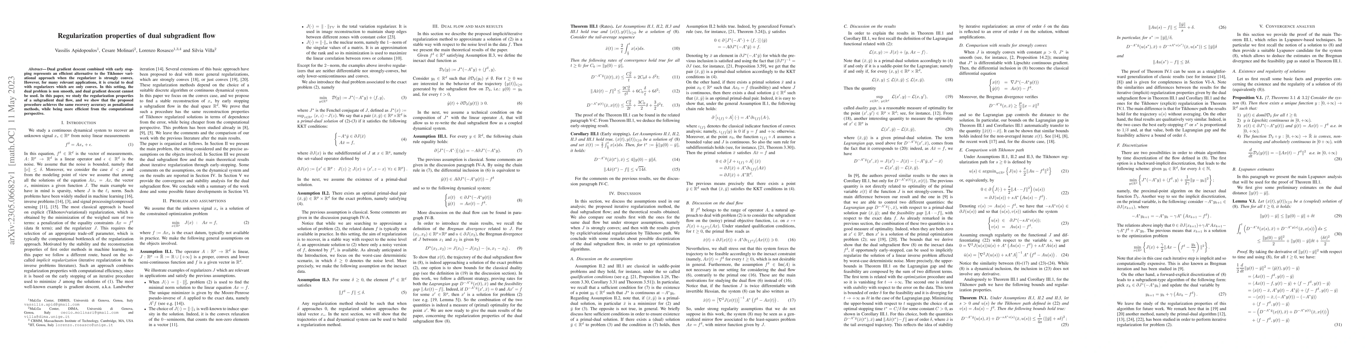 Thumbnail for Regularization properties of dual subgradient flow