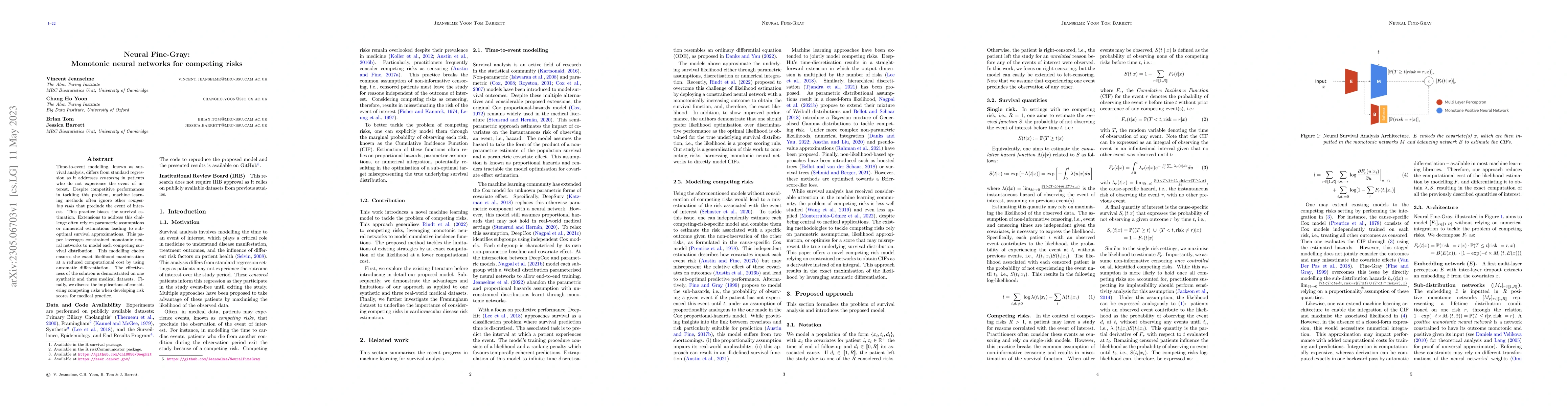 Thumbnail for Neural Fine-Gray: Monotonic neural networks for competing risks