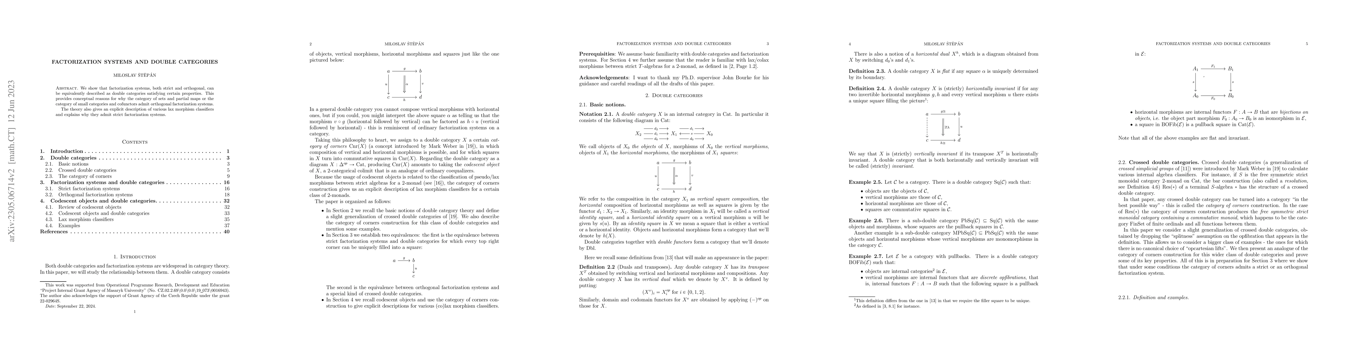 Thumbnail for Factorization systems and double categories