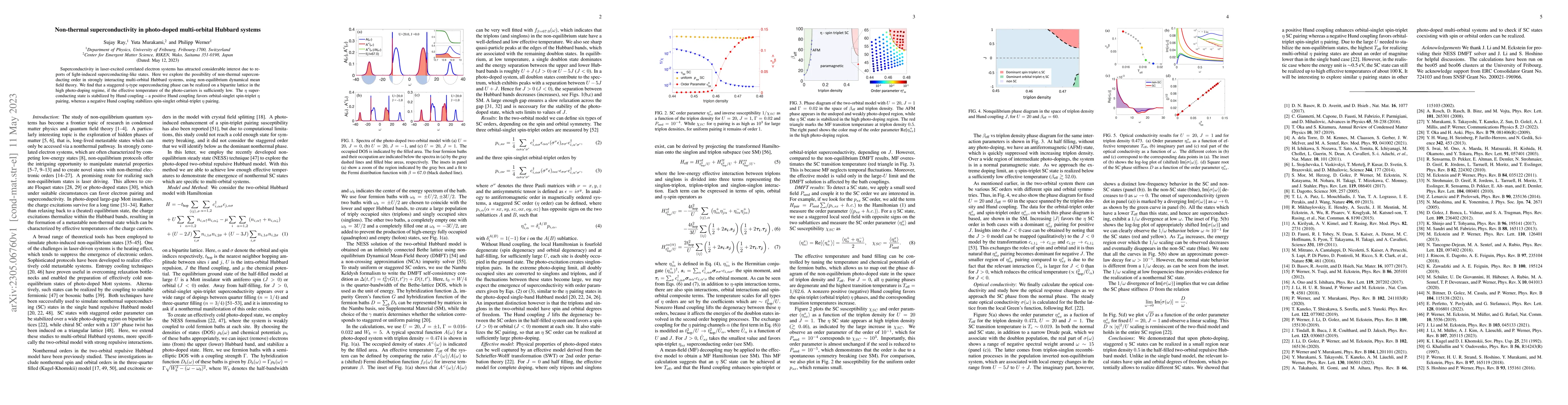 Thumbnail for Non-thermal superconductivity in photo-doped multi-orbital Hubbard
  systems