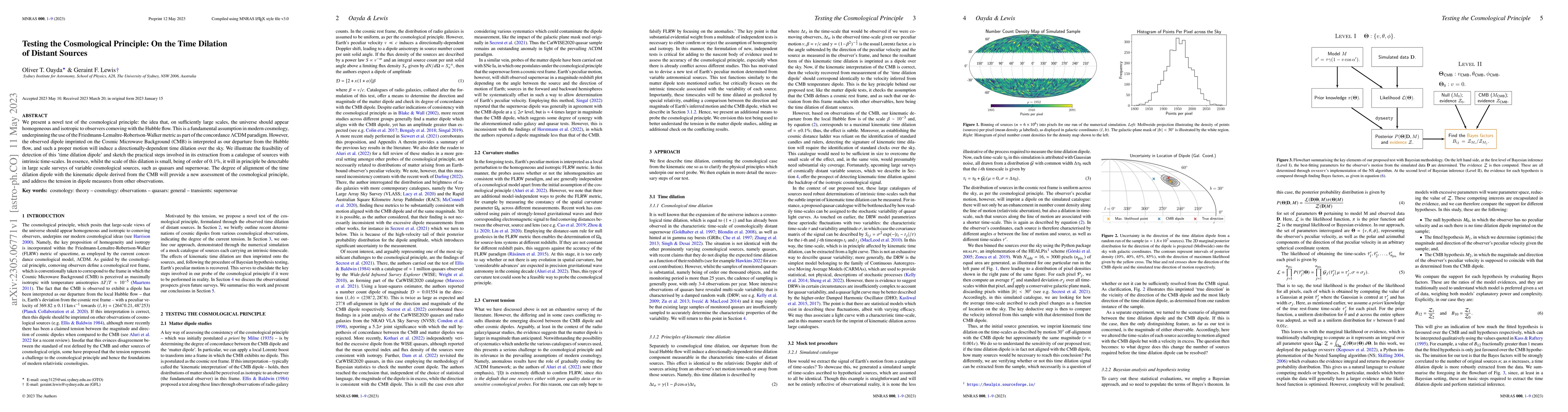 Thumbnail for Testing the Cosmological Principle: On the Time Dilation of Distant
  Sources