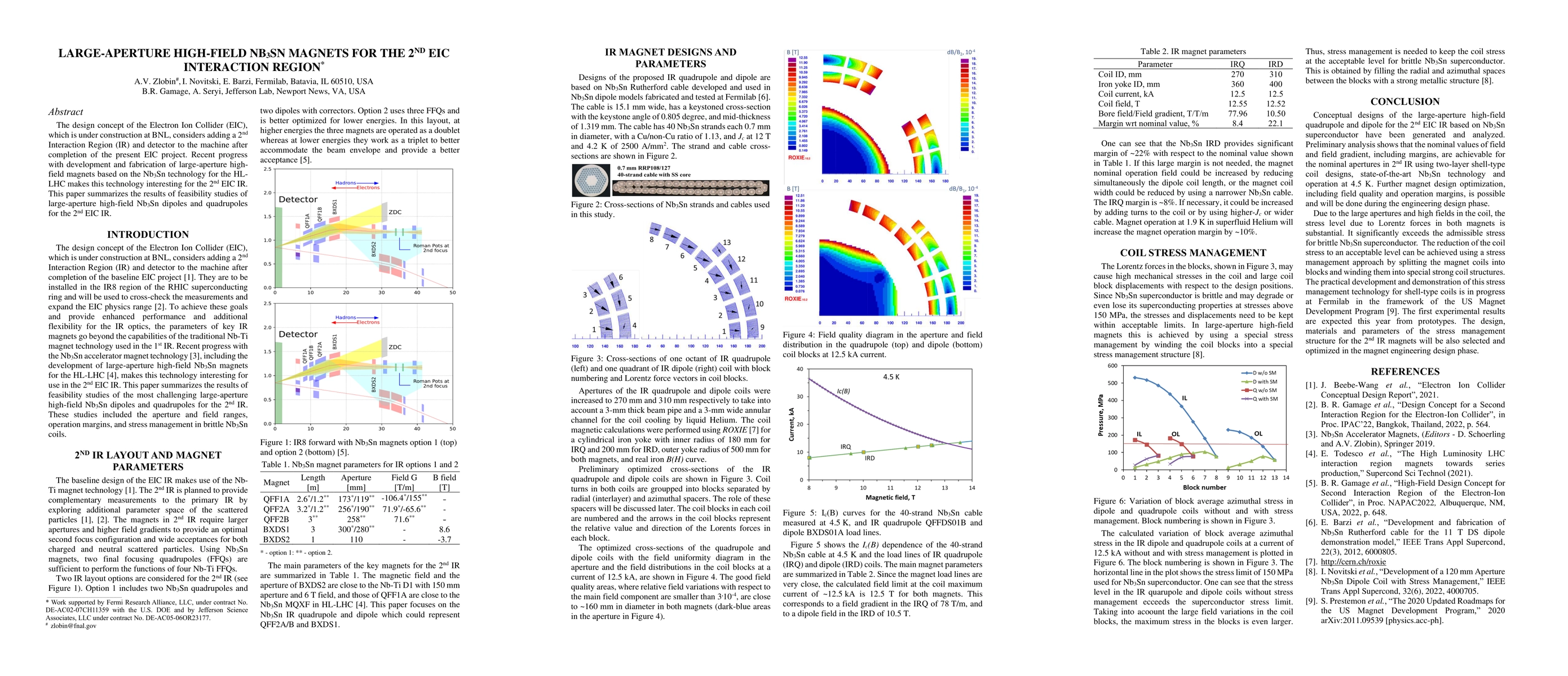 Thumbnail for Large-Aperture High-Field NB3SN Magnets for the 2nd EIC Interaction
  Region*