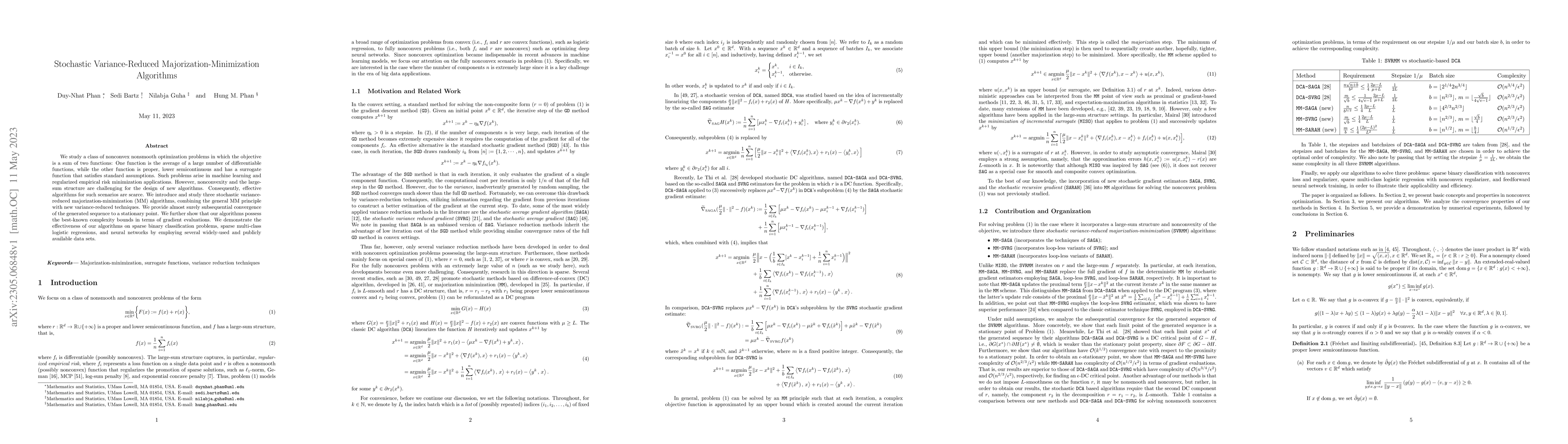 Thumbnail for Stochastic Variance-Reduced Majorization-Minimization Algorithms