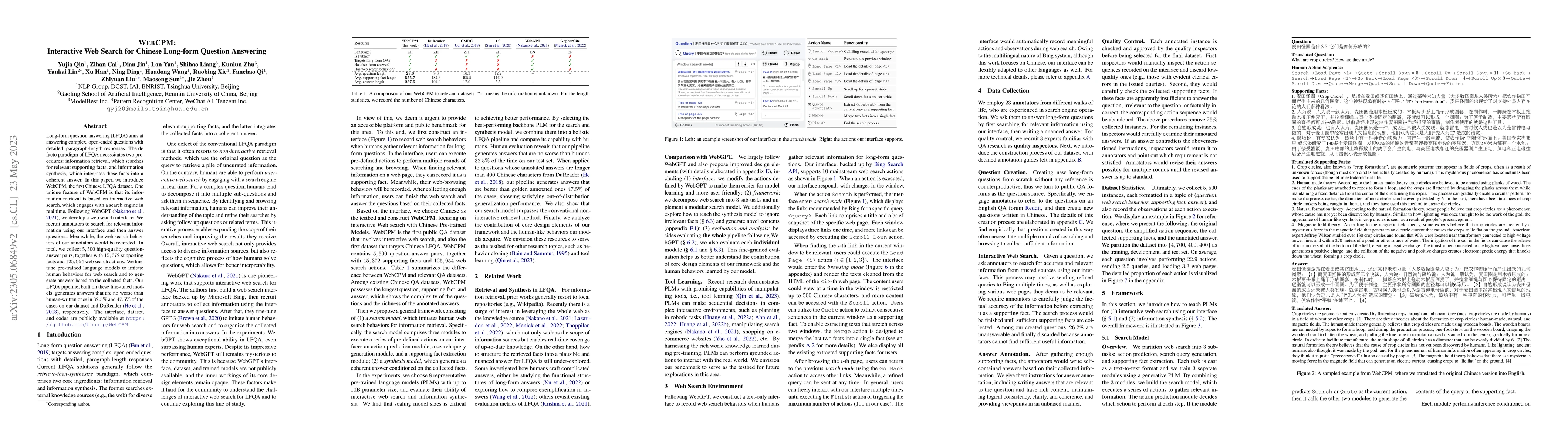 Thumbnail for WebCPM: Interactive Web Search for Chinese Long-form Question Answering