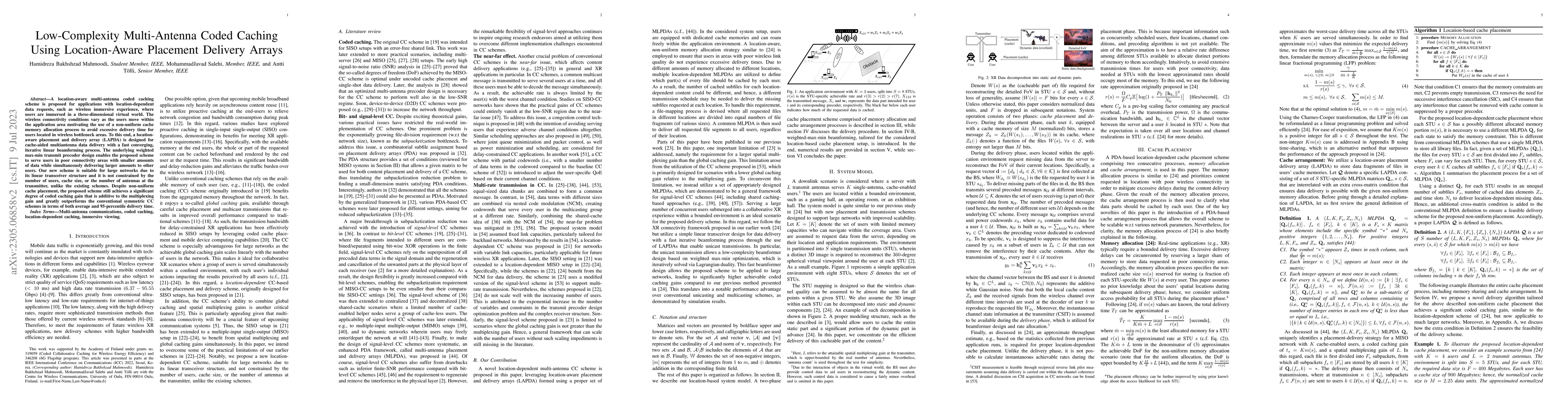 Thumbnail for Low-Complexity Multi-Antenna Coded Caching Using Location-Aware
  Placement Delivery Arrays