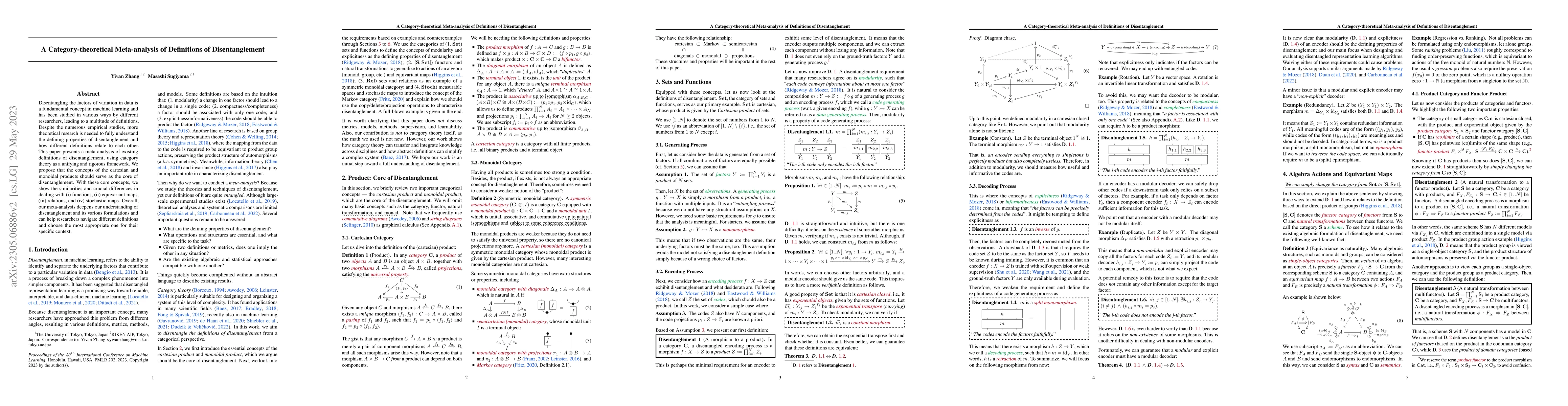 Thumbnail for A Category-theoretical Meta-analysis of Definitions of Disentanglement