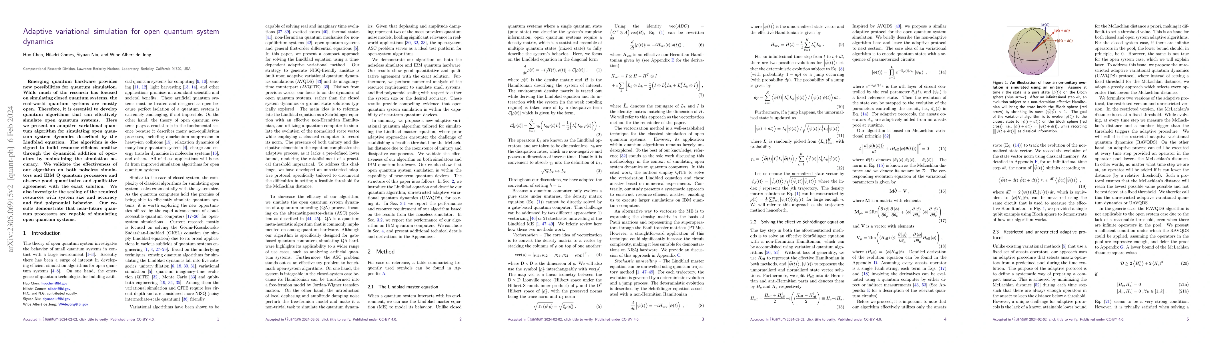 Thumbnail for Adaptive variational simulation for open quantum systems