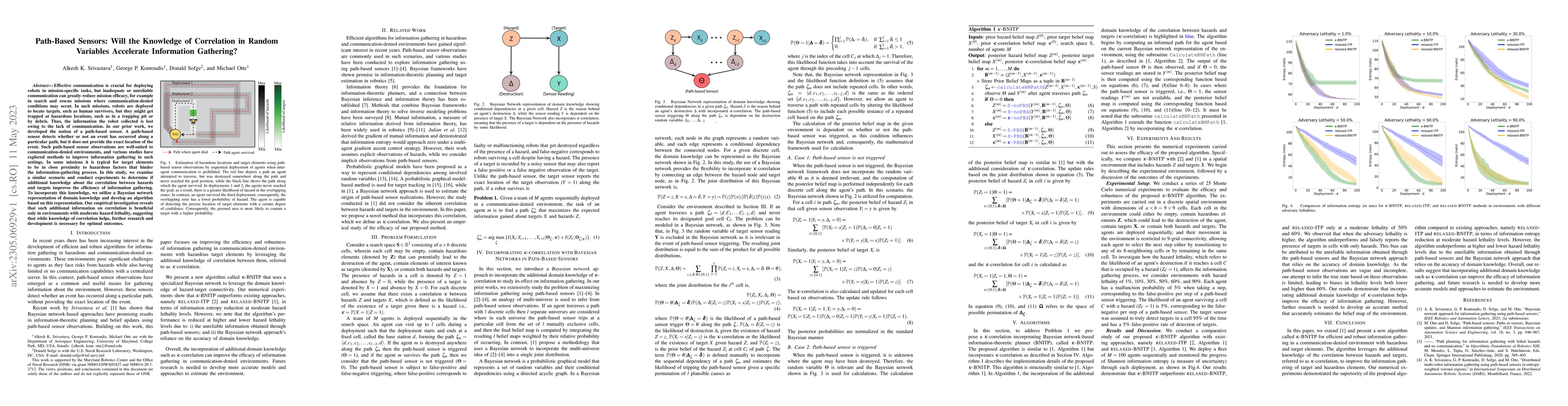 Thumbnail for Path-Based Sensors: Will the Knowledge of Correlation in Random
  Variables Accelerate Information Gathering?