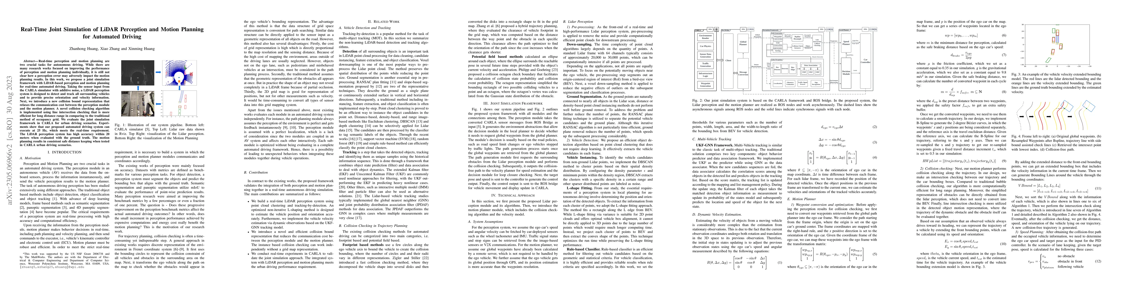 Thumbnail for Real-Time Joint Simulation of LiDAR Perception and Motion Planning for
  Automated Driving