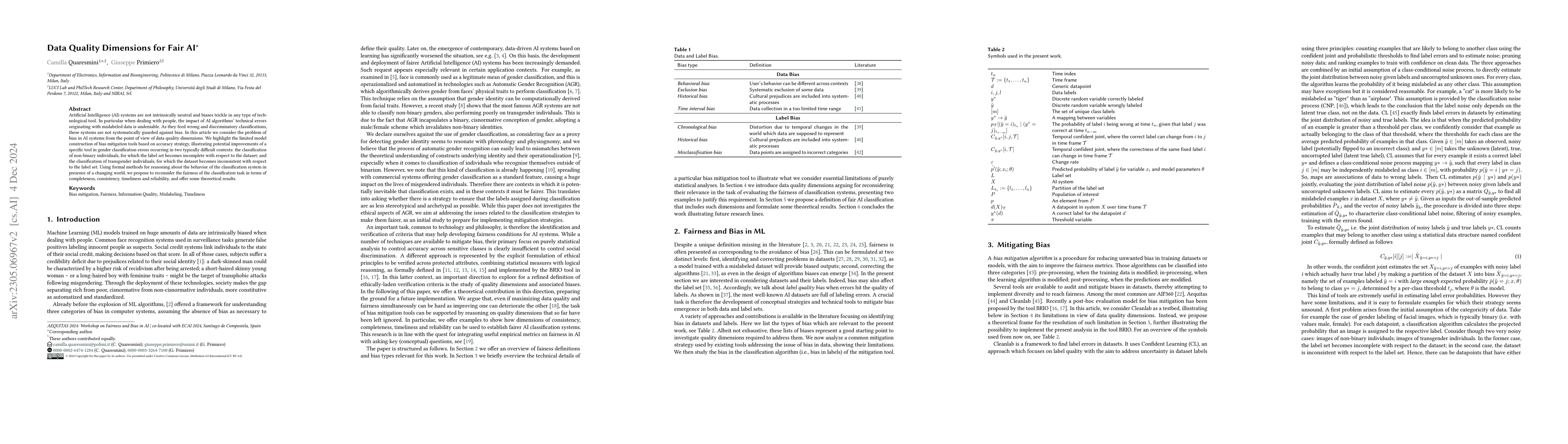 Thumbnail for Data quality dimensions for fair AI