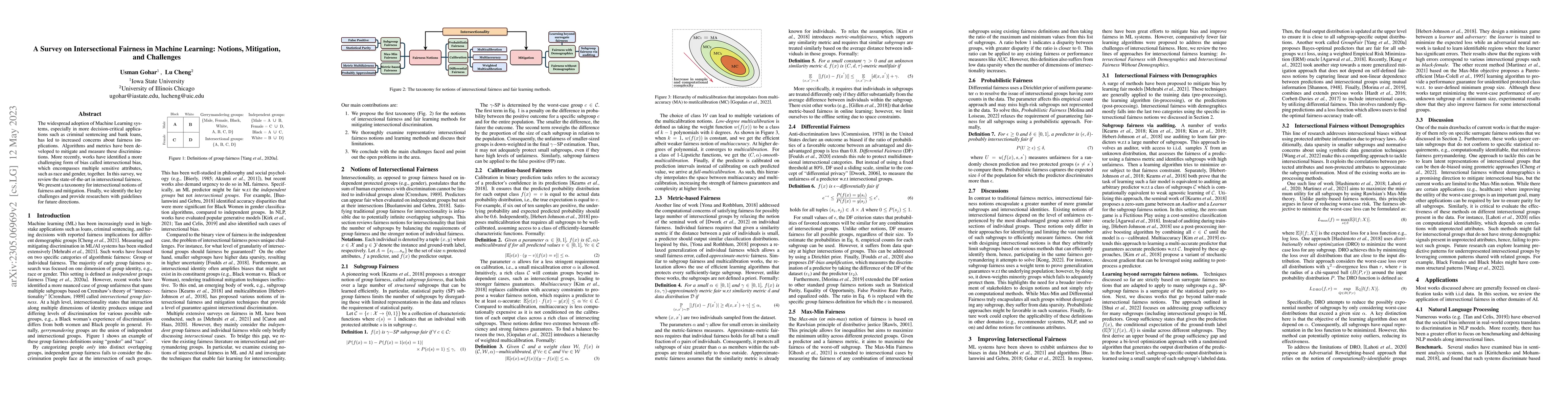 Thumbnail for A Survey on Intersectional Fairness in Machine Learning: Notions,
  Mitigation, and Challenges
