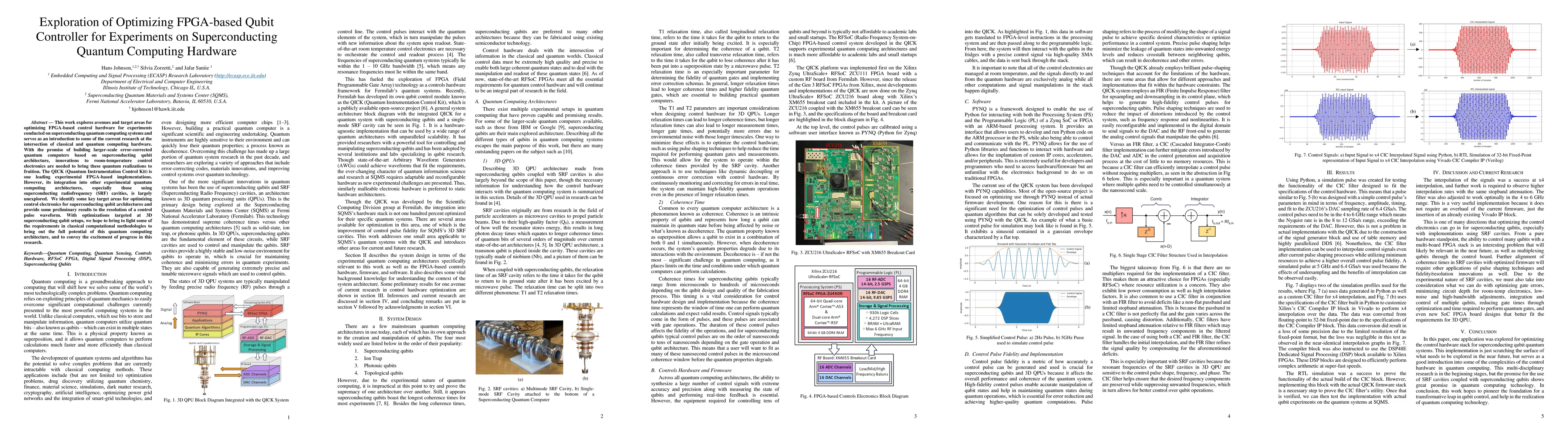Thumbnail for Exploration of Optimizing FPGA-based Qubit Controller for Experiments on
  Superconducting Quantum Computing Hardware