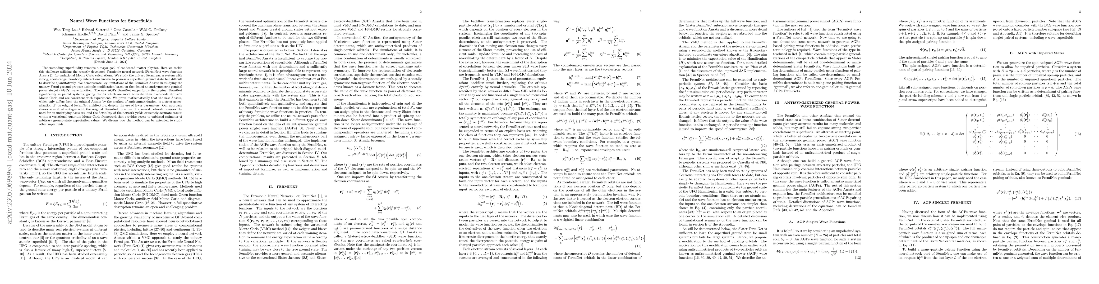 Thumbnail for Neural Wave Functions for Superfluids
