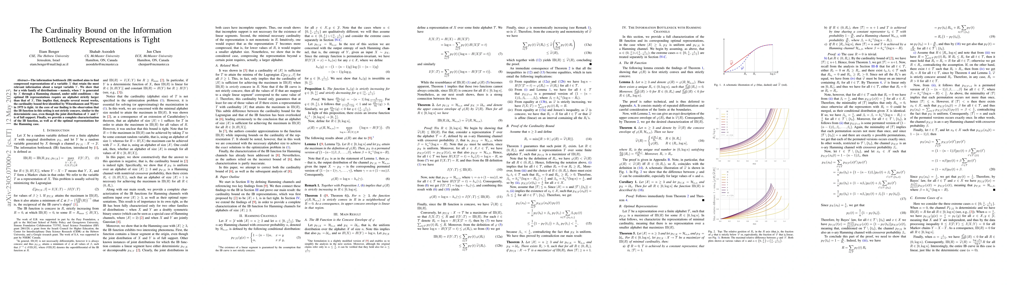 Thumbnail for The Cardinality Bound on the Information Bottleneck Representations is
  Tight