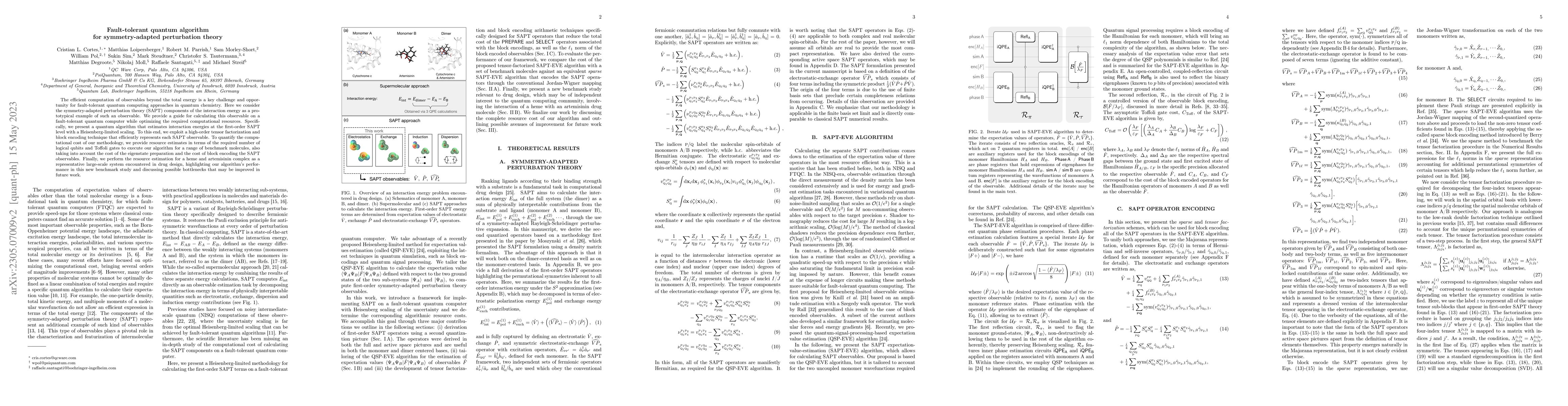 Thumbnail for Fault-tolerant quantum algorithm for symmetry-adapted perturbation
  theory